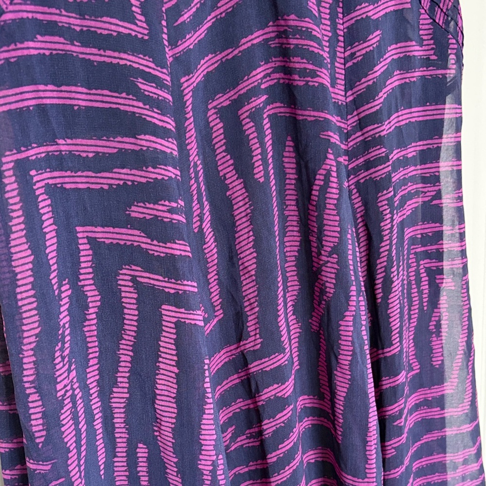 NWT Forever 21 Purple and Blue Zebra High Low Dress Medium with Slip - Picture 3 of 6